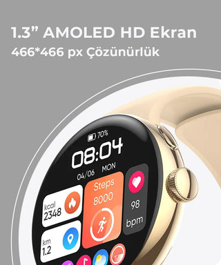 Spovan Pixel Amoled AOD 2in1 Sesli Görüşme Smart Akıllı Saat