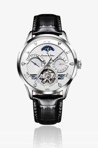 Kronen&Söhne KS4010 Frost Silver Luxury Tourbillon Mekanik Otomatik Erkek Kol Saati