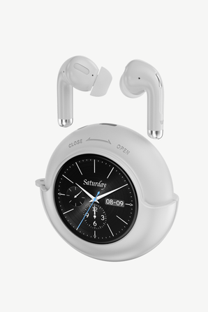 Weofly Lifefits Dokunmatik Ekranlı Saatli BT 5.4 Bass Kulakiçi Kulaklık Beyaz