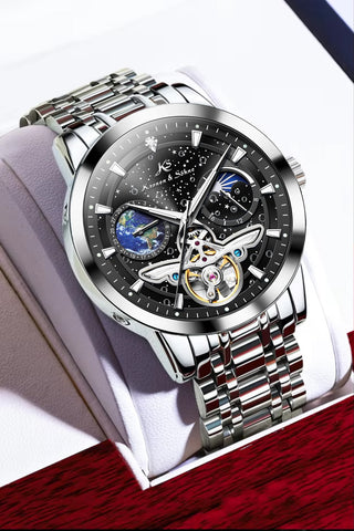 Kronen &amp; Söhne KS7009 Day Night Tourbillon Mechanical Automatic Men's Steel Wristwatch Pre-Order