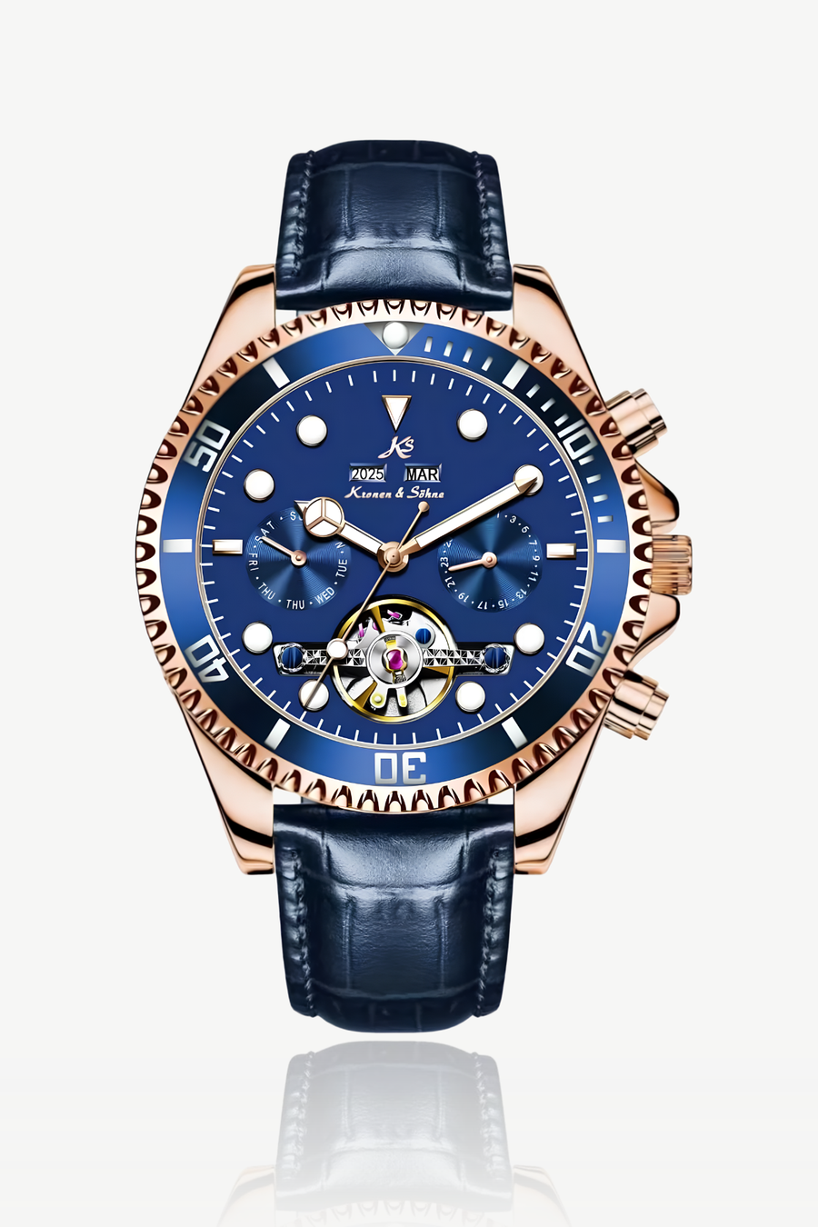 Kronen&Söhne Verlux Gece Tourbillon Otomatik Erkek Kol Saati