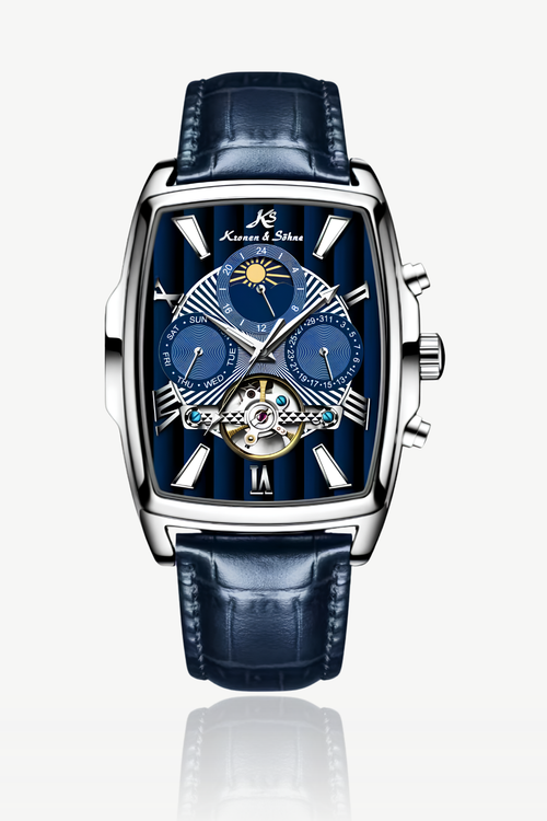 Kronen&Söhne Cube Royal Navy Tourbillon Mekanik Otomatik Erkek Kol Saati