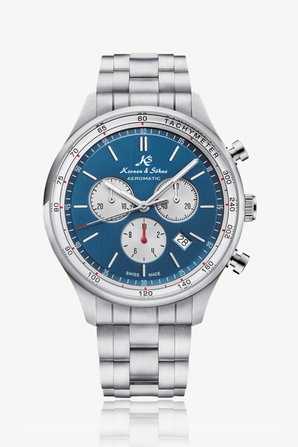 Kronen&Söhne Aeromatic Chronograph Swiss Made Çelik Erkek Kol Saati