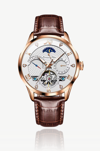 Kronen&Söhne KS4009 Opaline Luxury Gold Tourbillon Mekanik Otomatik Erkek Kol Saati Ön Sipariş