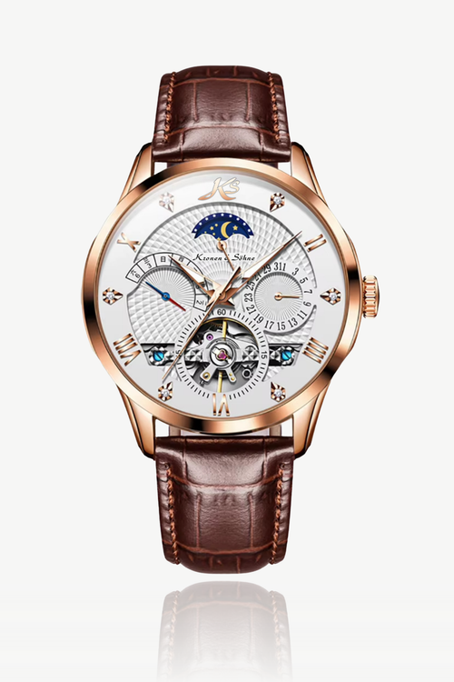 Kronen&Söhne KS4009 Opaline Luxury Gold Tourbillon Mekanik Otomatik Erkek Kol Saati Ön Sipariş