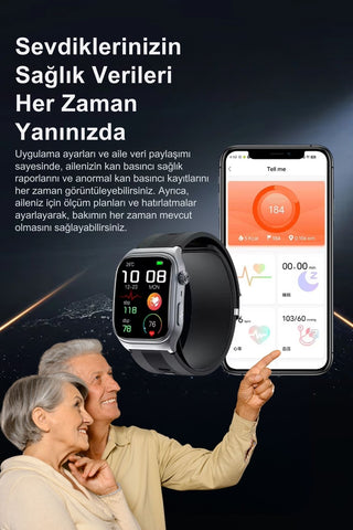 Spovan Electro Air Basınçlı Tansiyon Kan Şeker Yağ Ölçer Akıllı Saat Ön Sipariş