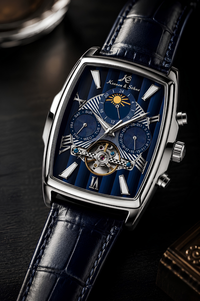 Kronen&Söhne Cube Royal Navy Tourbillon Mekanik Otomatik Erkek Kol Saati