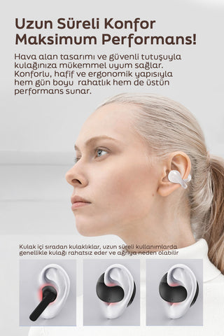 Spovan AtlasX AirClips BT 5.4 OWS HIFI Spor Kablosuz Kanca Bluetooth Kulaklık Ön Sipariş