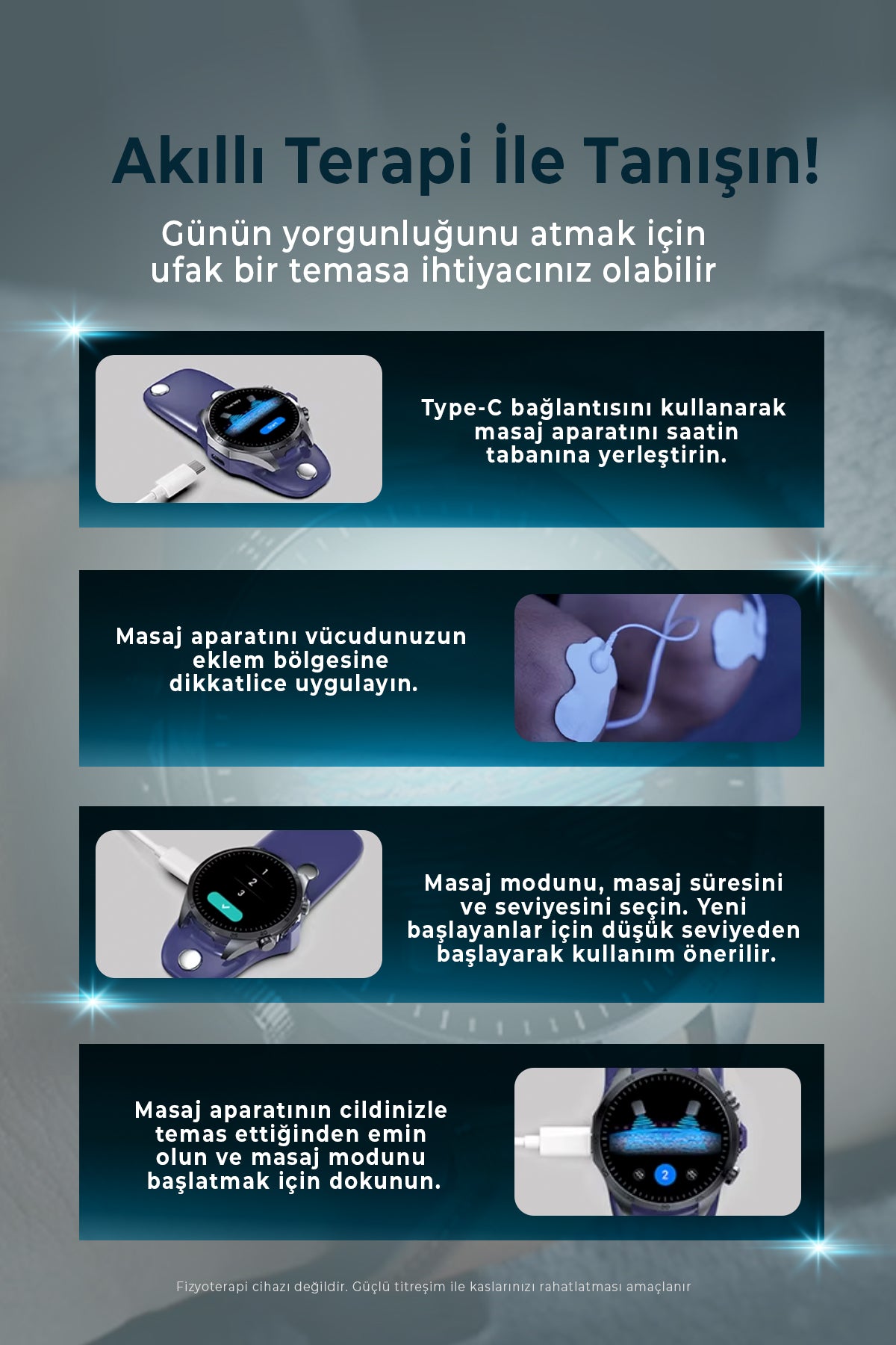 Spovan Cardio 3 EKG Tansiyon Vücut Analiz Kan Şekeri Yapay Zeka Türkçe Akıllı Saat