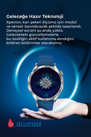 Spovan Apeiron Voice Call Blood Pressure Monitor Water Spray Turkish Smart Watch