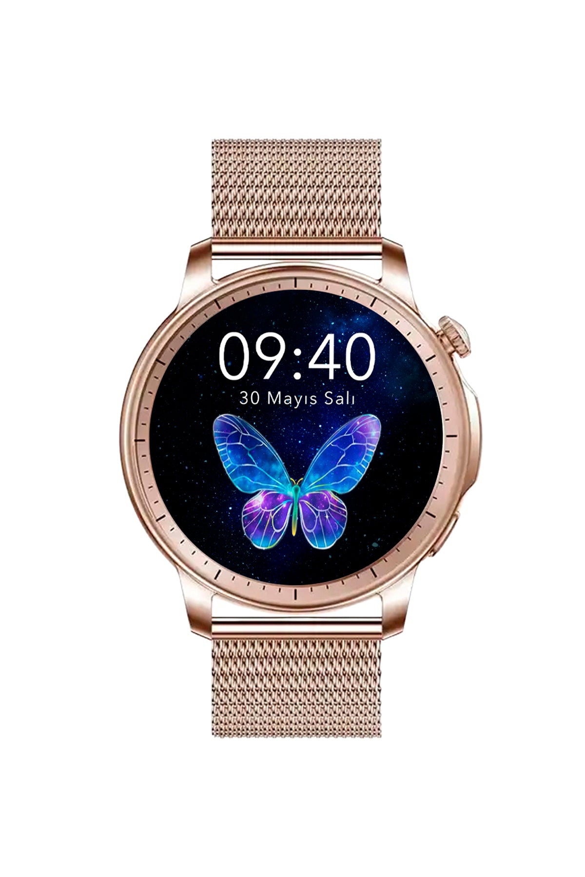 Spovan Papillon Crown Amoled Voice Call Women Smart Watch 