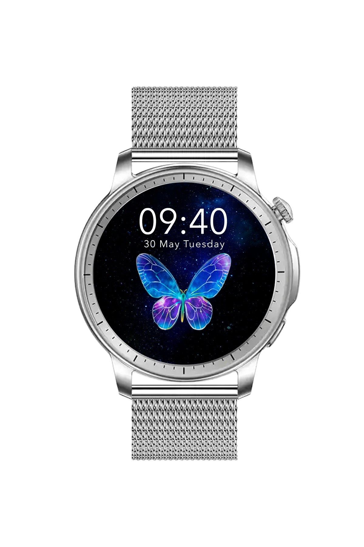 Spovan Papillon Crown Amoled Voice Call Women Smart Watch 