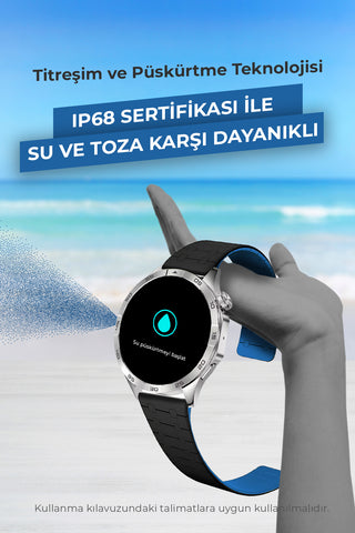 Spovan Apeiron Voice Call Blood Pressure Monitor Water Spray Turkish Smart Watch