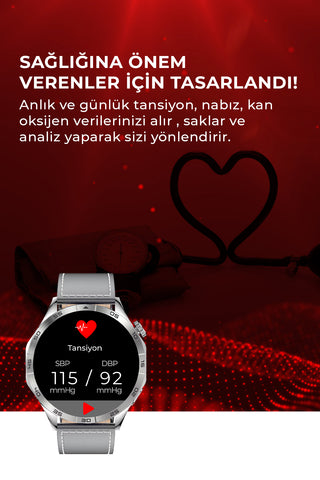 Spovan Apeiron Voice Call Blood Pressure Monitor Water Spray Turkish Smart Watch