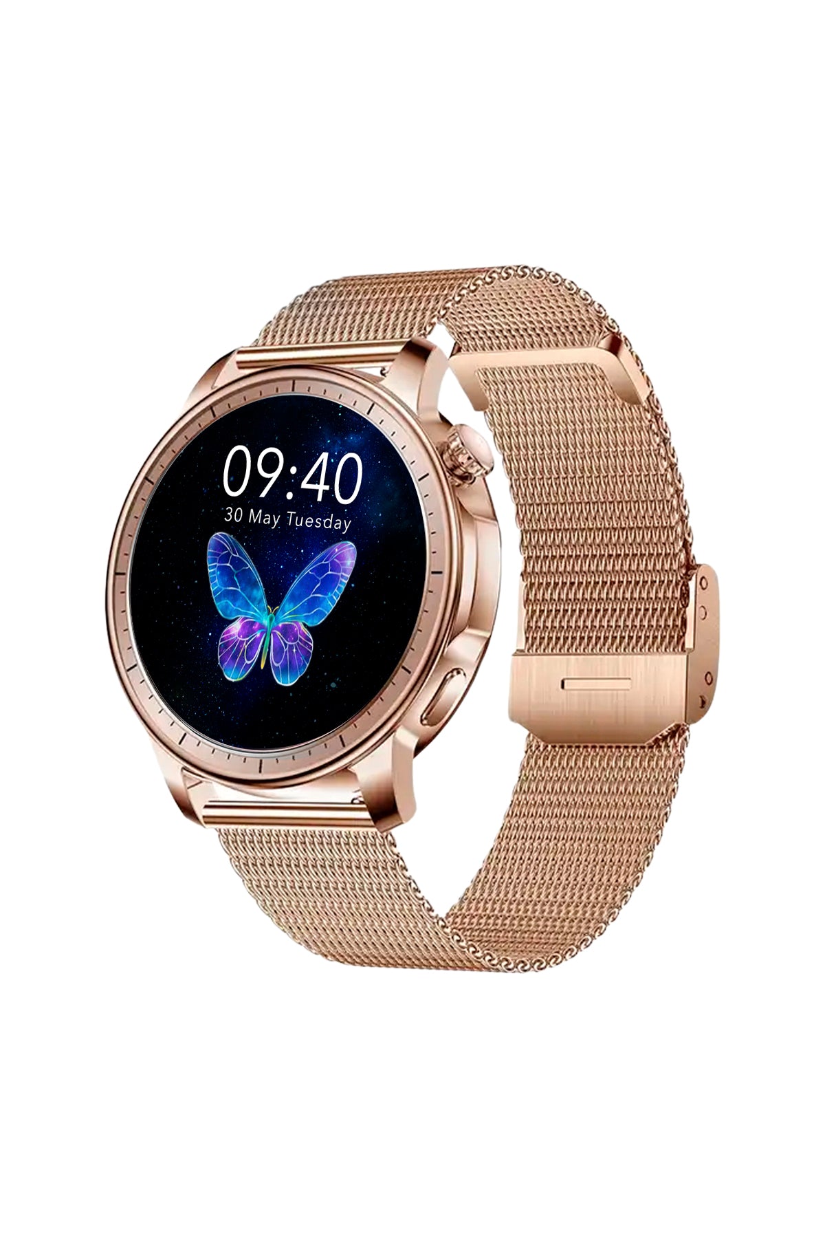 Spovan Papillon Crown Amoled Voice Call Women Smart Watch 